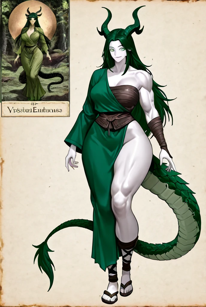 アニメのMonster Girlのクローズアップ、Monster Girl、White、Anime characters。Full Body Art、Lovecraft's Secretary from Another World、Sexy reptilian humanoid woman、Monster Girl、Lucio as a woman