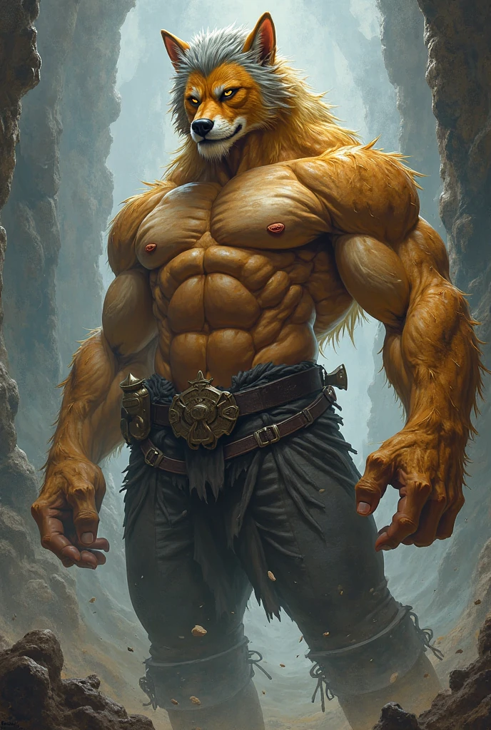 (by darkgem:1.4), masterpiece, best details, realistic, illustration, nude, solo, (anthro), genitals, with bushy pubic hair and armpit hair, snarling, growling, attitude, clear details, powerful, pleasure, self-pleasure, perfect hands, covered in fur, fangs, tongue, paws, claws, tail, detailed nipples, ((anthro male wolf:1.4), sexy guy man, masculine, belly, slim, hairy balls, cock, knot, penis, erect, brown fur, yellow belly fur, orange markings, braids, long hair, fluffy, big ears), (musky, body odour:1.4)