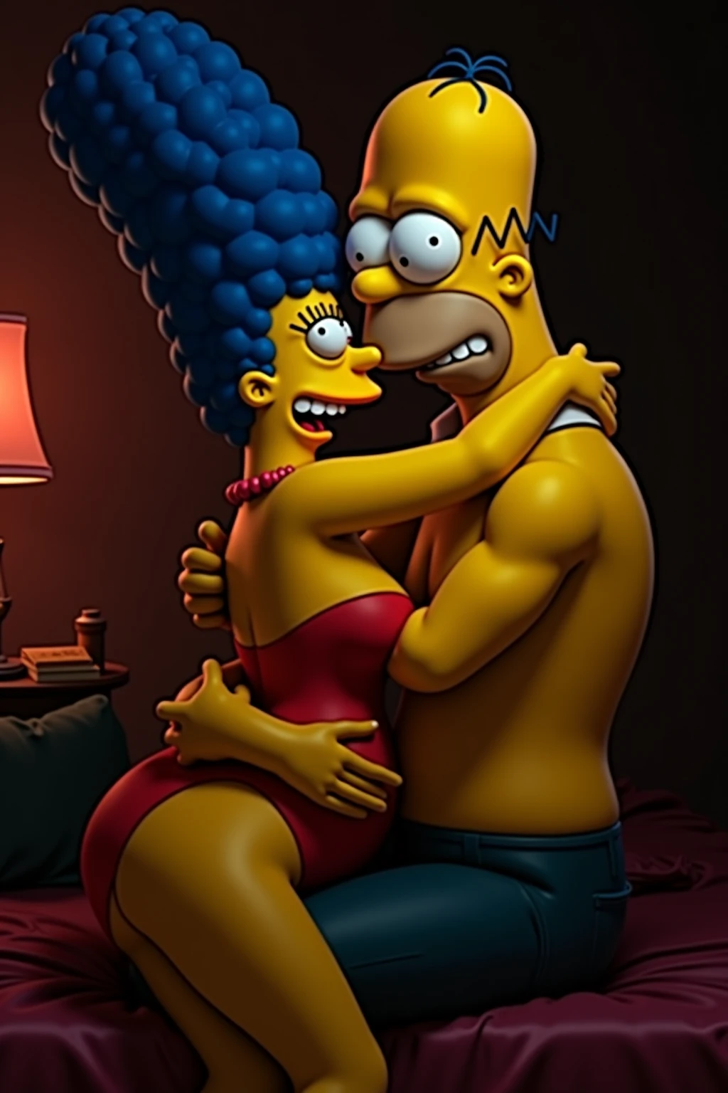 score_9, score_8_up, score_7_up, score_6_up, source_cartoon, rating_explicit, realistic, masterpiece, high quality, ((1boy)) and 1woman, 39yo mature businesswoman on bed, luxury woman, elegant, sophisticated, (thoughtful look), jewelry, beauty mark, pale skin, perfect make up, very detailed face, sexy, beautiful, ((offended proud woman)), expression of disgust, opened mouth, screaming, shimmering designer black dress, lace stockings, beautiful hairstyle, golden hair, long toned legs, high heels, BREAK, ((((milf, man)))), nude thick boy, aggressive face, (((intense (anal sex)))), unpleasantly, arm grab, hair grab, NIGHT, LOW LIGHT, detailed eyes, realistic