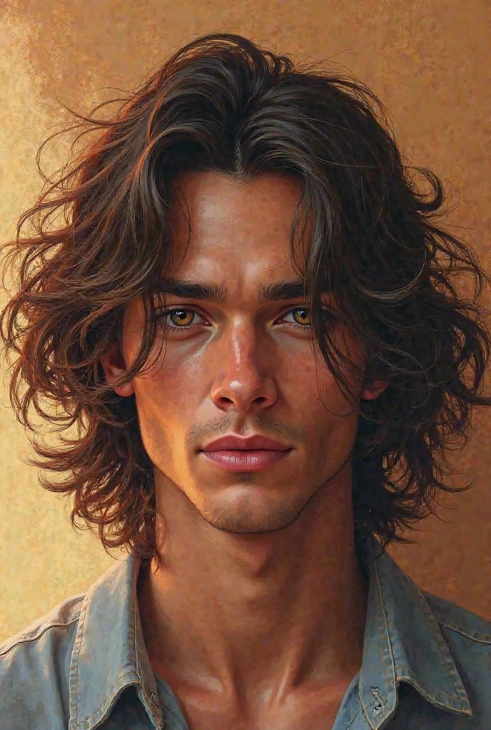 I want to create an image of myself of what I would look like with wavy hair man