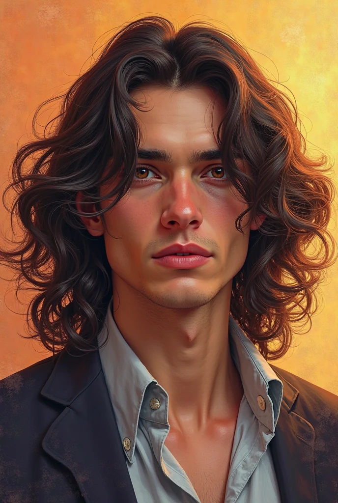 I want to create an image of myself of what I would look like with wavy hair man 