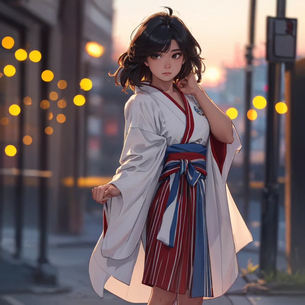 (8k, top quality, masterpiece:1.2), (realistic, photo-realistic:1.37), ultra detail,top quality, super high definition, professional lighting, photon mapping for photography, radiosity, Physically Based Rendering, cinematic lighting to hang a yukata on your shoulder, ball throwing to the ball,depth of field, sharp concentration,sunshine,  good configuration,(Bokeh:1.2) 1 girl,solo,(full body), (closed mouth), detailed eyes, Pose, thin waist,Basketball Uniform, black hair,messy hair, long hair swaying in the wind,(ulzzang-6500:1.2),   mix 4,  hello