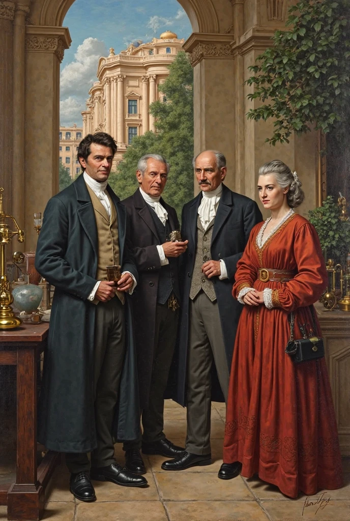 No, like most famous in 18th century physics and mathematics are in Barcelona  