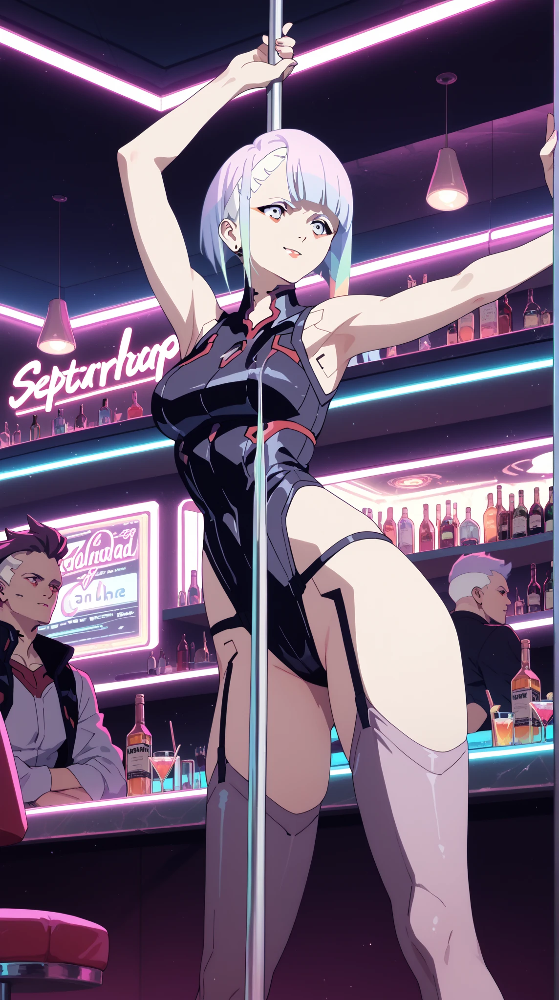 NSFW,masterpiece,Highest quality,High resolution,Super detailed,Sinon\(Sword Art Online\),Playboy Bunny,Streaks,Large fishnet stockings,Embarrassed,expectant face,(Estrus),(Lust),(Oho face),blush,casino,tray,(Elderly men),A man puts his hands on her waist and hugs her,Being sexually harassed,(Molester),(Body touch),Wet,(Sex slave),(Service),service,(Orgy),From the back