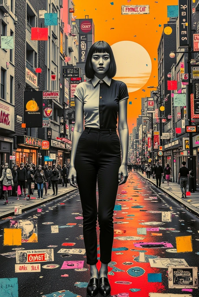 A surreal retro collage artwork composed of vintage magazine cutouts, chaotic and rebellious composition, torn paper textures, bold pop colors, absurd juxtapositions, nostalgic aesthetic. Hidden within the vibrant scene is a black and white woman — subtly integrated, fragmented and partially obscured, standing still amidst the chaos. At first glance, unnoticeable, but revealed upon closer inspection. Evokes mystery and contrast, blending nostalgia with quiet defiance.
(lounging on the comfy couch) a close up of a sweaty and sensual korean goth woman wearing glasses at the outdoor couch at home rooftop veranda, Metro Manila philippines cityscape in the background, golden hour sunset , thick glasses, 18 years old, violet myers, with glasses, angelawhite, sexy girl, 22 years old, seductively looking in front, 21 years old, some glints and specs, attractive girl, with beautiful exotic, with glasses on, side boob, sexy tight white tanktop spaghetti strap showing sexy cleavage and underboobs, stylish and fashionable babe, large perky breasts, arms raised fixing her hair showing her lovely armpits smooth sweaty Cute and adorable milf mommy wearing her sexy and alluring Cute girl in a black and white tight baby tee-shirt at the veranda at home during sunset relaxing in the outdoor couch fit athletic toned sexy fit and athletic Filipina-korean woman, tan skin photorealistic and life-like taken from a Leica m9 50mm 1.2, lowlight photography, 4kPhoto_PDXL Photorealistic, 30 years old , Filipina brown skinned pacific islander Spanish mix girl, high resolution, life-like details, Freckles, moles, simple and elegant demeanor, lovely and ethereal face, Photorealistic and life-like skin texture, lovely kissable pouting lips, sexy sensual and alluring seductive pose , surprised face as she looks at me, Cute girl at the veranda at home during dusk relaxing in the outdoor couch
