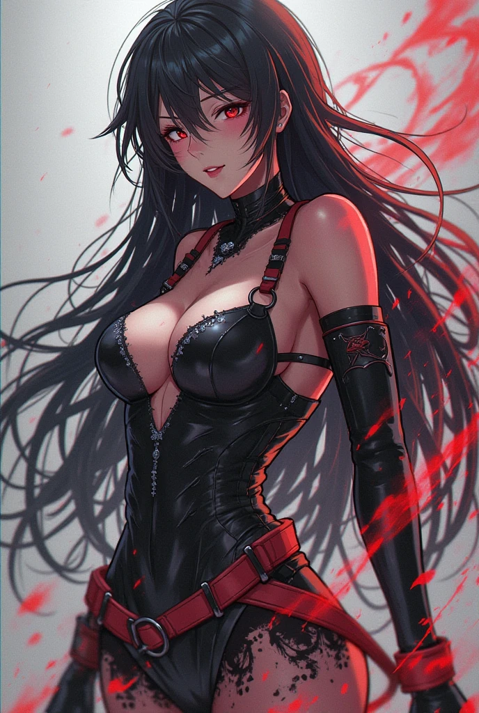 Imposing queen of red and black, Cinematic, best quality, (1girl:1.4),red,black, wallpaper