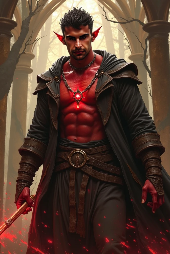 His name is mister dup-dup he is a red demonslimehe's has a red halo on his head and little wing on his back. His power is blood spell At first he lives in hell One day after he sleep he found he came to overworld an new aventure start