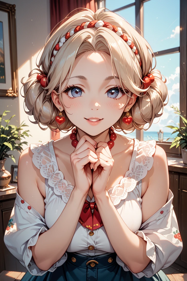 Grandma playing with Pomeranians　Photo style