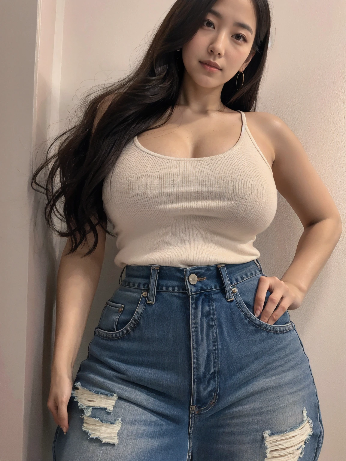 Slightly chubby young woman