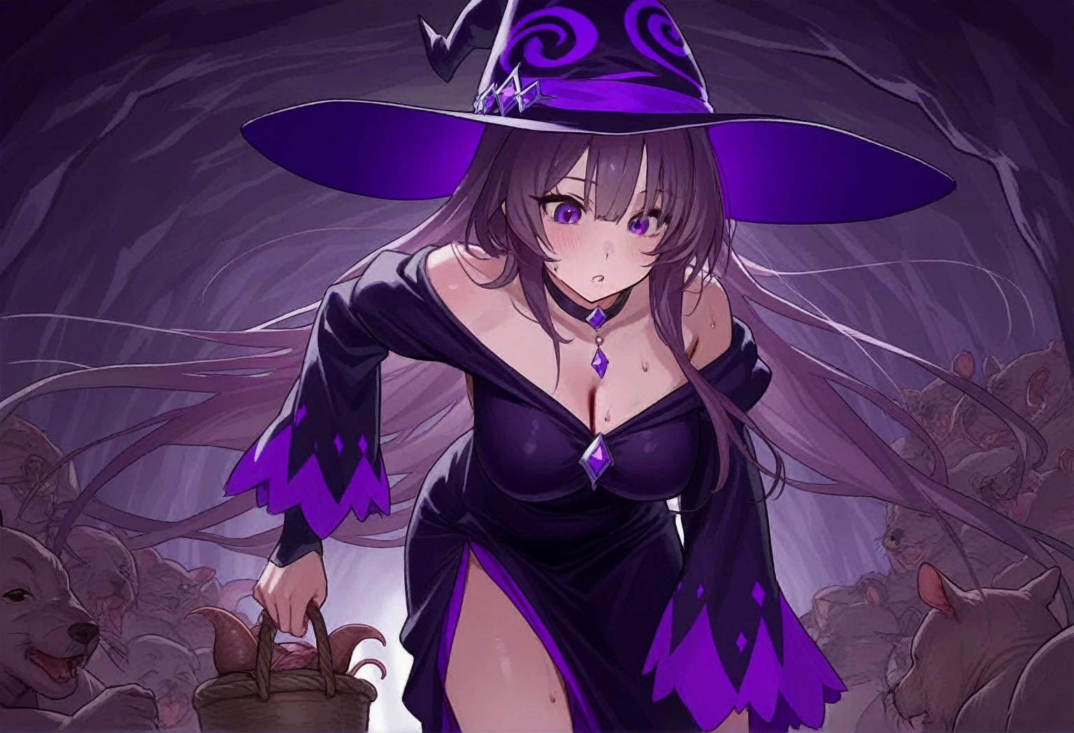 Outrageous resolution、​masterpiece++、top-quality++、ultra-definition++、ultra-definition++、4k++、8k++、from side、（Background Focus）++、（（1）））+++A woman wearing clothes destroys a city. A midnight horror scene where ivy, roses, and bats fly around. In a witch&#39;s mansion, a dark-haired big-breasted mature woman wearing a purple witch hat and a purple witch&#39;s outfit admires her.、Rune, a black-haired big-breasted mature woman wearing a purple witch hat and a purple witch&#39;s outfit, in a horror witch&#39;s mansion in the middle of the night with ivy, roses, and bats flying around.、A magical black-haired big-breasted mature woman wearing a purple witch hat and purple witch&#39;s outfit in a horror witch&#39;s mansion in the middle of the night with ivy, roses, and bats flying around.、A black-haired busty mature woman wearing a purple witch hat and purple witch&#39;s outfit in a horror witch&#39;s mansion in the middle of the night with ivy, roses, and bats flying above.、A dark-haired, big-breasted mature woman wearing a purple witch hat and purple witch&#39;s outfit in a horror witch&#39;s mansion in the middle of the night with ivy, roses, and bats flying around.、A black-haired busty mature woman president wearing a purple witch hat and purple witch&#39;s outfit in a horror witch&#39;s mansion in the middle of the night with ivy, roses, and bats flying around.、Detailed contemporary art、Contemporary Art Style、Blake A beautiful modern dark-haired big-breasted mature witch in a purple witch hat and purple witch outfit in a midnight horror witch&#39;s mansion with ivy, roses, and bats flying around.、A black-haired big-breasted mature college student wearing a purple witch&#39;s hat and purple witch&#39;s outfit in a horror witch&#39;s mansion in the middle of the night with ivy, roses, and bats flying around.、Contemporary Art Behans、A black-haired busty mature high school student wearing a purple witch hat and purple witch&#39;s outfit in a horror witch&#39;s mansion in the middle of the night with ivy, roses, and bats flying around.、In a horror witch&#39;s mansion in the middle of the night, where beautiful ivy, roses, and bats fly around, a black-haired, huge-breasted mature woman wears a purple witch&#39;s hat and a purple witch&#39;s outfit.、A dark-haired big-breasted mature woman wearing a purple witch hat and purple witch&#39;s outfit in a midnight horror witch&#39;s mansion where shiny floating ivy, roses, and bats fly around.、A black-haired busty mature woman wearing a purple witch hat and purple witch&#39;s outfit in a horror witch&#39;s mansion in the middle of the night with ivy, roses, and bats flying around.、 Sparks, a dark-haired, big-breasted MILF wearing a purple witch hat and a purple witch&#39;s outfit in a horror witch&#39;s mansion in the middle of the night with dazzling ivy, roses, and bats flying around.、A black-haired big-breasted mature woman wearing a purple witch hat and purple witch costume in a horror witch&#39;s mansion in the middle of the night with ivy, roses, and bats flying around.、A black-haired busty mature woman wearing a purple witch hat and purple witch&#39;s outfit in a horror witch&#39;s mansion in the middle of the night with ivy, roses, and bats flying around.、In a horror witch&#39;s mansion in the middle of the night with ivy, roses, and bats flying around, a black-haired, huge-breasted mature woman wearing a purple witch&#39;s hat and purple witch&#39;s outfit has hair blowing in the wind.、Blake Modern Beautiful、A black-haired busty mature woman wearing a purple witch hat and purple witch&#39;s outfit in a horror witch&#39;s mansion in the middle of the night with ivy, roses, and bats flying around.、Detailed clothing、Mischievous aura、Bewitching face、tall body、Mature body、seductive body、爆乳、detailed beautiful faces、detailed shiny eyes、Detailed skin、Full body break、detaileds、realisitic、4K highly detailed digital art、octan render、bio luminescent、BREAK8K resolution concept art、真实感、Mappa Studio、​masterpiece、top-quality、Official Art、illustratio、Ligne Claire、(cool_color)、perfect-composition、absurderes、Fantasia、Focused、thirds rule