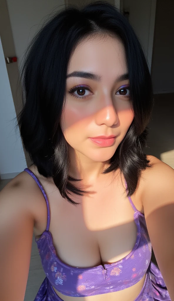 Make my more bigger and make me looks so hot and sexy and undress me, without changing my face looks