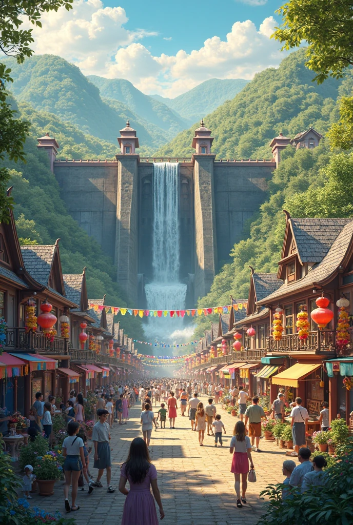 Three Dams celebrating a neighborhood