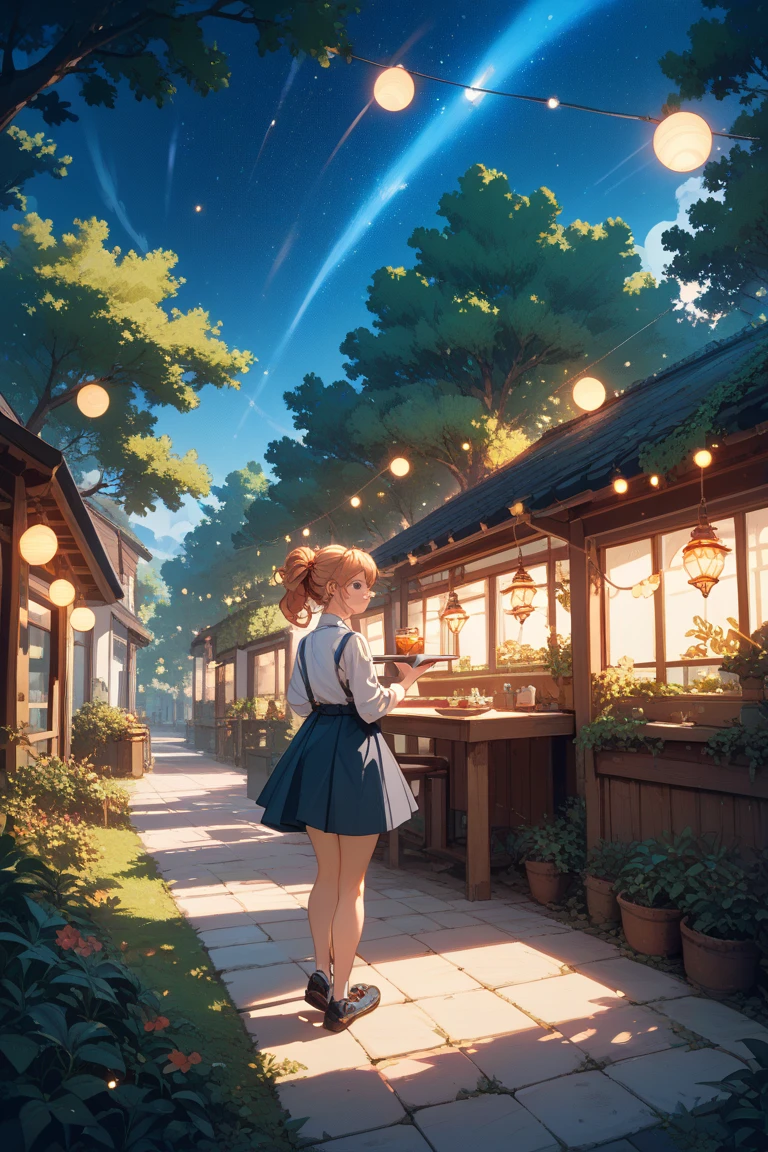 Earth seen from space
Little lights are dots on that earth々silver tray with one hand on the。
The lights are connected by lines of light like tree roots。