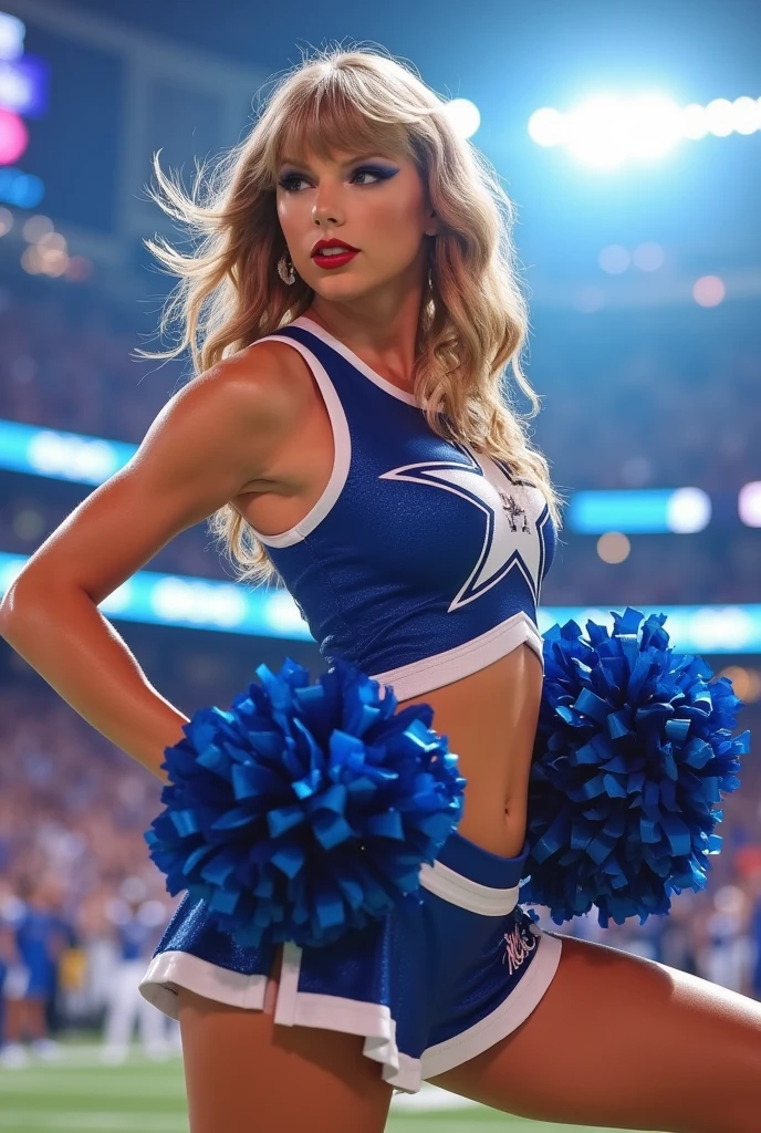 Taylor Swift as Dallas Cowboy cheerleader 