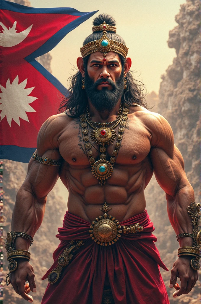 Hanuman ji ki photo lagai ram ke sath