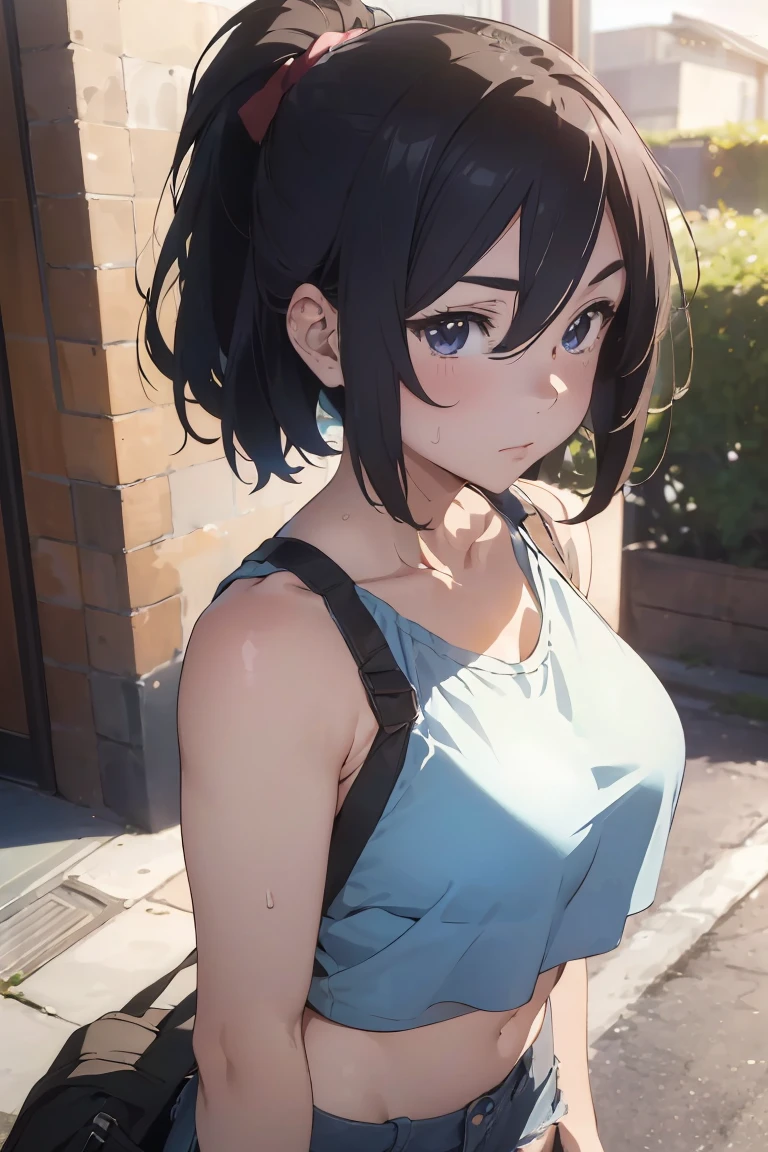 (((masterpiece))),(((High resolution)))、(((8K quality)))、(((perfect face)))、(((beauty of japan)))、30 years old, ((tanktop)), look at the camera, ((top quality eyes)), detailed face, (detailed texture), look at the camera, big tits
