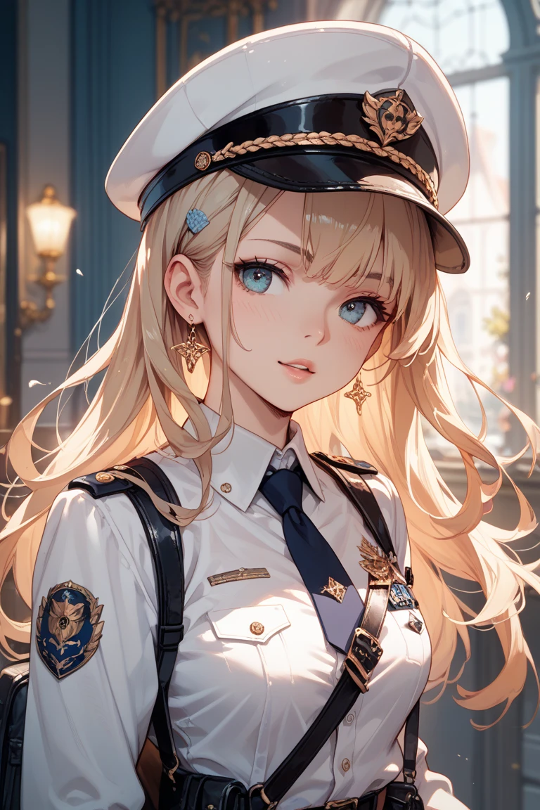 Girl in uniform and back