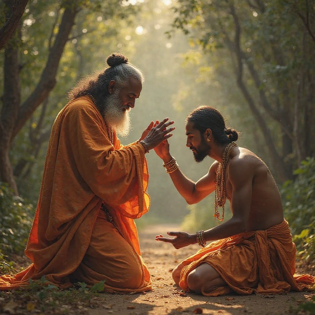 When a young rajput warrior went to the saint , the monk gave a pill 