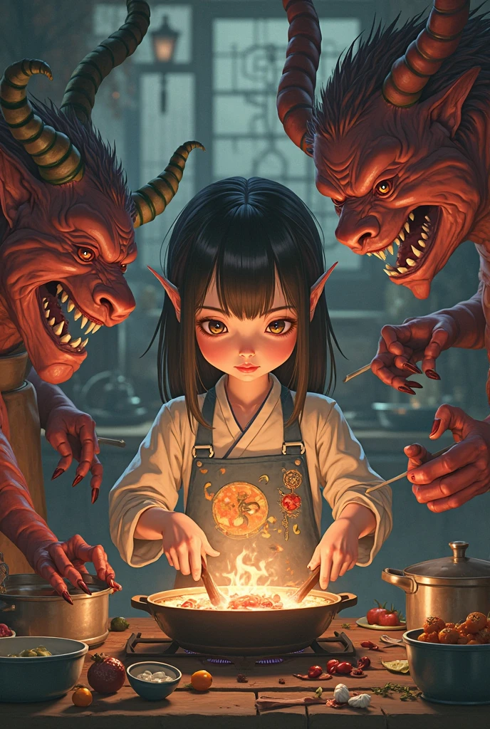 (((Nezuko cooking with demons))), 
