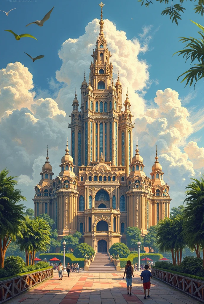 painting from Malaysia'Proud building