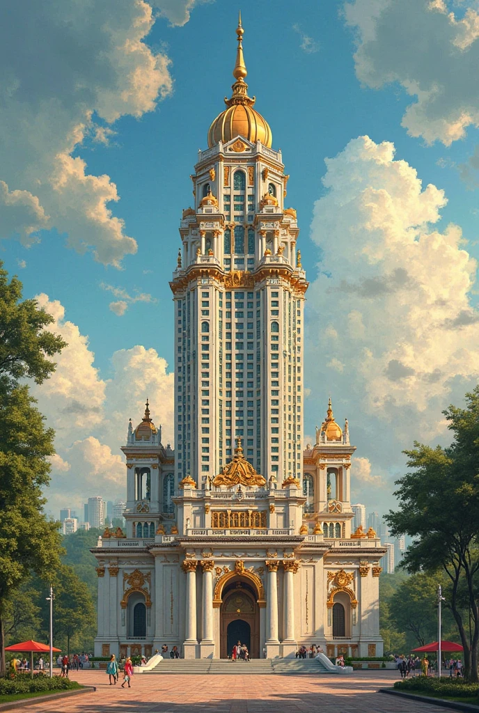 painting from Malaysia'Proud building