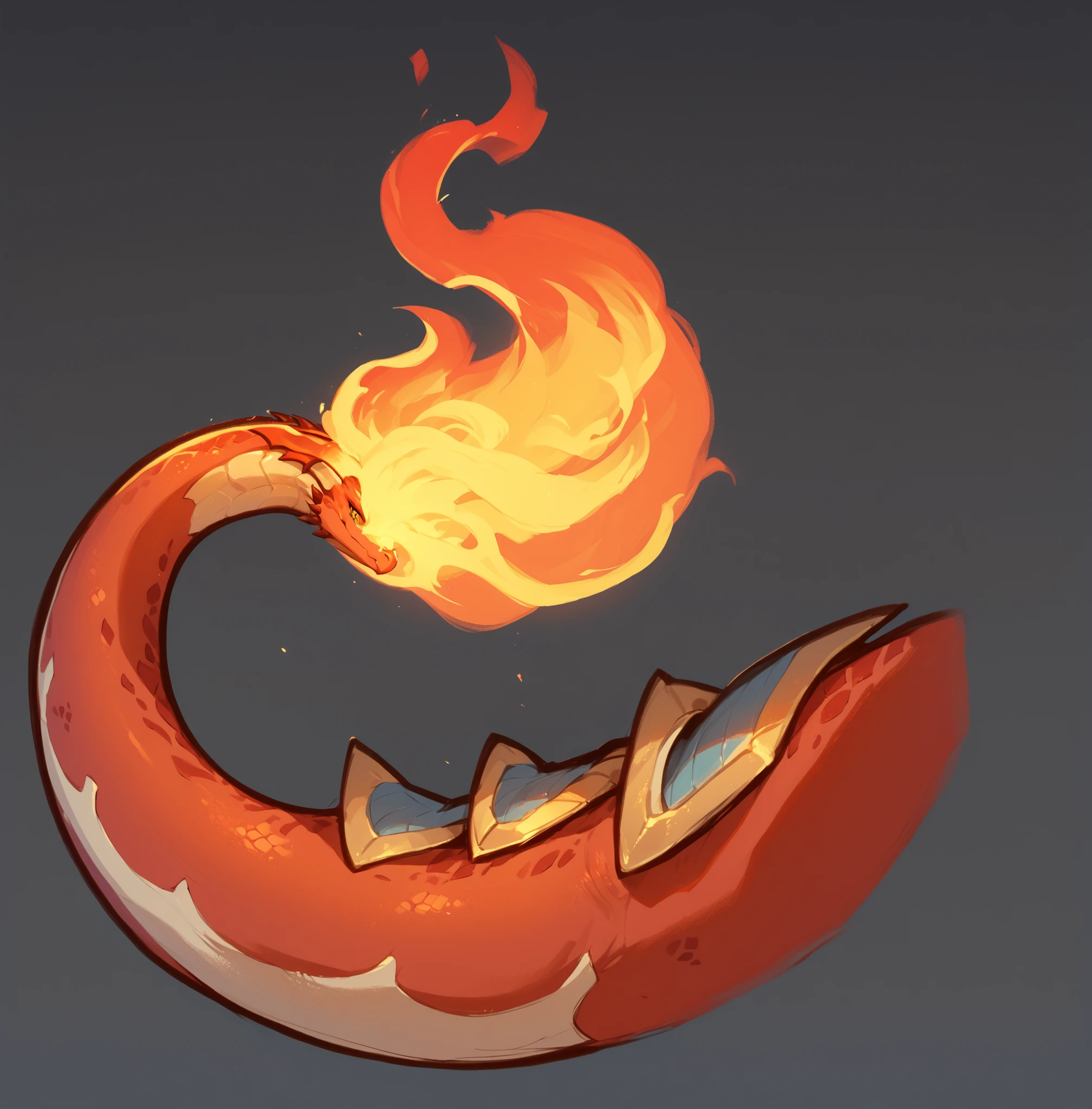dragon，Tail，flame，Metal