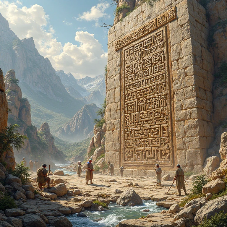 Inscription Development against the background of resources water iron gold bread stone