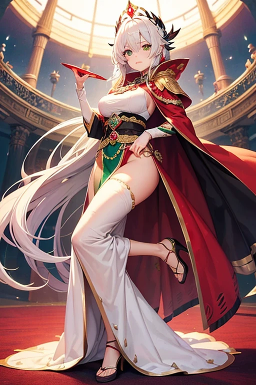 tmasterpiece,Need,((A girl)),Wearing a milky bikini,White lace belly pocket silk,huge tit,Open abdomen,Short skirt of silk square cloth,Bare thighs,perfect bodies,largeeyes,Smart,(Black color hair),long whitr hair,hair adornments,Seasonal hairstyles,eardrop,Be red in the face,is shy,prette,facing to audience,facing at camera,Full body capture,Above the calves,inside in room,The most intricate details,Highest high resolution,16K,best illuminate,best qualtiy