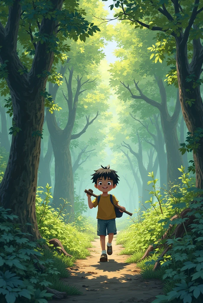 One peaceful morning, a boy named Kaito, About , is going into the forest to cut wood. On his shoulder was a small axe, he walked happily but was also a little tired.