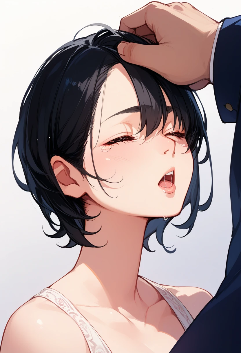 score_9, score_8_up, score_7_up, source_anime, best quality, masterpiece,official art, absurdres, highres, waifu2x,break,1girl, tomboy, short hair, messy hair, flat chest, (nipple:0.6), sweat, yawn, saliva, blush, erect penis, mouth sex, fellatio, cum, motion lines, facial, hot breath, sound effects, spoken heart, outdoors, break,(clear line illustration:1.2),very high resolution, very aesthetic, super detailed skin, Best sexual lighting powered by famous artist, 8k,ero picture,beauty illustration,photoshop_(medium),,(Detailed Lighting),uncensored,