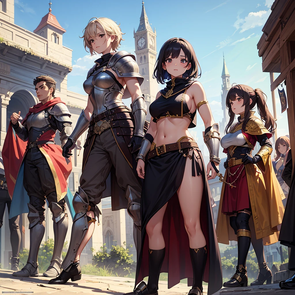 medieval times, undergarment, Metamorphosis, masutepiece, Beige underwear, Thin underwear,stand up, girl, castle in the sky