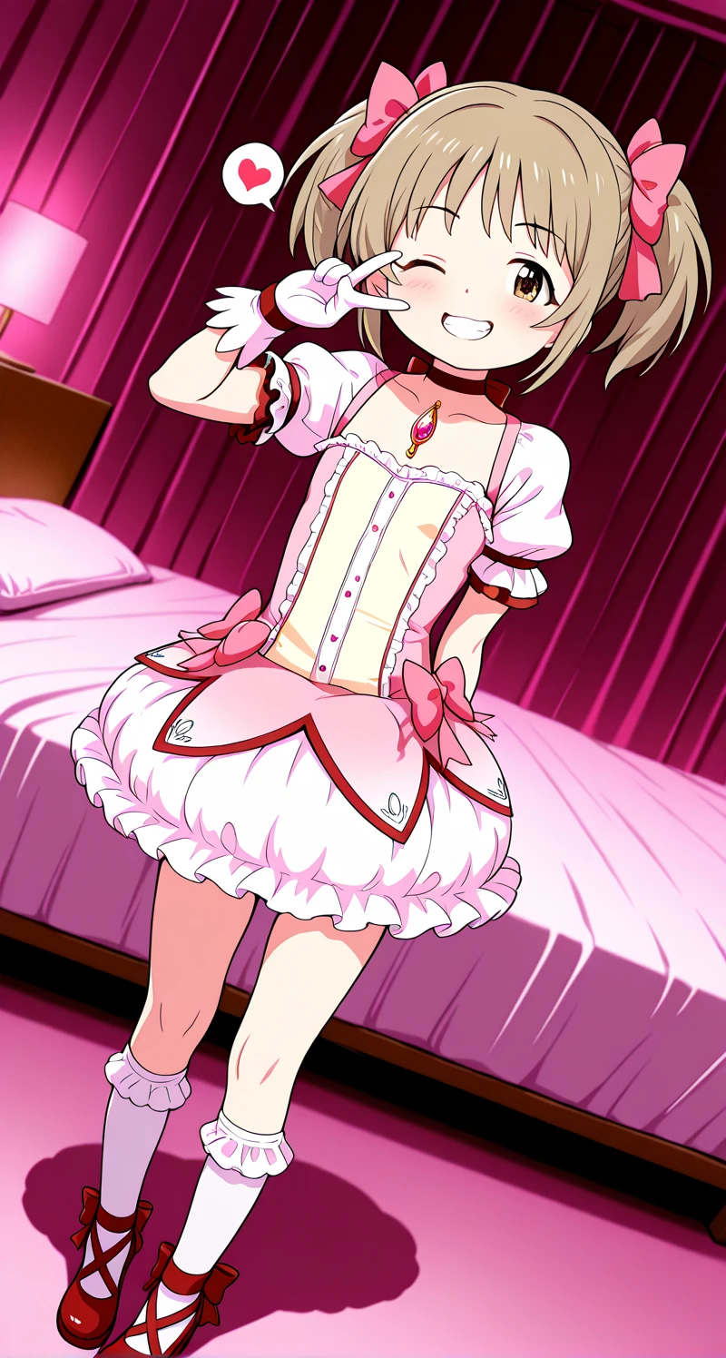 (masterpiece:1.2), best quality, highres, original, (extremely detailed:1.2), ultra-detailed, wallpaper, perfect lighting,(extremely detailed CG:1.2), 8k, anime illustration, HD, cute, kawaii, 1boy, crossdressing, solo, tomgirl, (brown hair, open the mouth, laughing, happy, hairclip:1.1), (ta Fashion, short sleeves, pink dress, mini dress, delicate dress, ruffles hemline, ribbon on dress, flat chest, breastless:1.2), (lifting the dress, pantyshot, lace panties, ribbon on panties, anatomically correct:1.3), thighs, standing, looking at viewer, frontal, outdoor, sunny