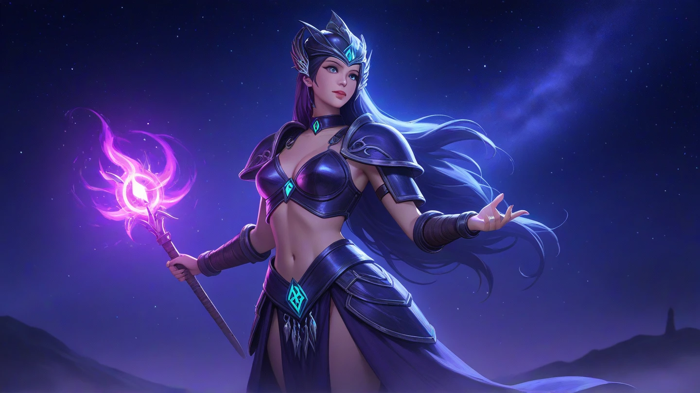 a picture of fire sorceress firing a flaming arrow from a magnificent epic 弓, LnF (elite glamour linda: 1.2), fire sorceress, ultra detaild face,  face perfect, hair blue, long hair, wavy hair, wearing wild glamor dress, intricate dress, purple dress , with fire patterns on it, aiming LnF epic 弓 with a (diamond arrowhead: 1.4),  dynamic 弓, sting pulled to the cheek , arrow ready to be shot, dynamic 弓, sting pulled to the cheek , arrow ready to be shot, it&#39;s night, moon light, stary night, cloudy night,  High details, best qualityer, 16K, [ultra detaild], work of art, best qualityer, (extremely detaild), dynamic LnFgle, full body shot shot, fLnFtasy urbLnF street at night bacground,  ,faize, firing LnFd arrow, 弓 (missiles)