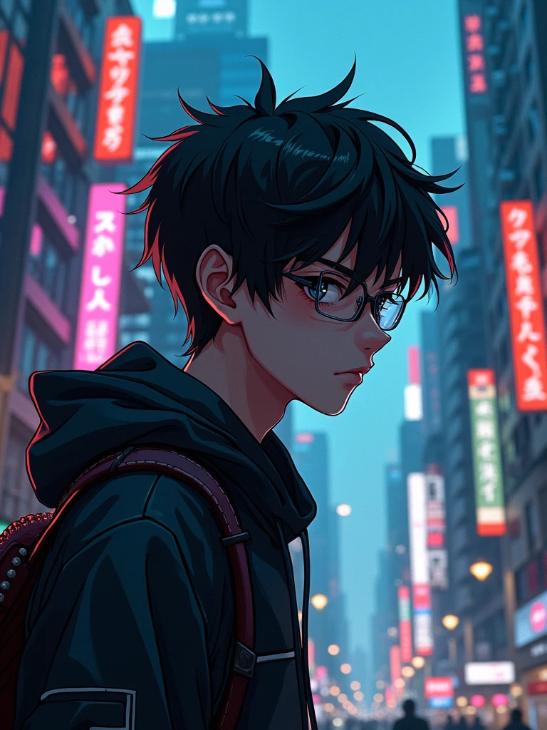 Cyberpunk，1 boy，(((Reality Photos)))，,Bishonen Bikata Downtown
Real live action anime Kuroge Wolf、(glasses)、 美少年 美形 Cyberpunk、hoodie、looks sleepy、hacker
