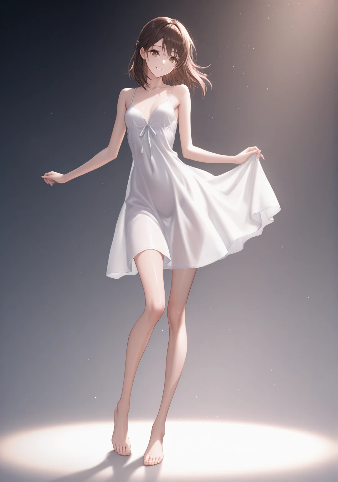 dress, (photo realistic:1.4), (hyper realistic:1.4), (realistic:1.3), (smoother lighting:1.05), (increase cinematic lighting quality:0.9),. 32K, 1girl,20yo girl, realistic lighting, backlight, light on face, ray trace, (brightening light:1. 2), (increase image quality:1.4), (highest quality realistic texture skin:1.4), finely drawn eyes, finely drawn face, finely texture eyes, (tired, sleepy and satisfied:0.0), Beautiful face, The cleavage of the shirt is visible, (enhance atmosphere of body lines:1.1), (beautiful textured skin:1.1).Full Body Shot、（The wind blows up my skirt)（White panties are visible)、

DeepL.featuring（Free version）Translated by。