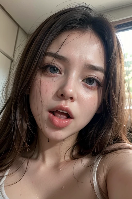 8K, Mejor calidad, obra maestra, realista, ultra detalle, photo realista, hyper realista, Softer lighting, increase the quality of cinema lighting, realista lighting, contraluz, luz brillante, aumentar la calidad, Mejor calidad real texture skin,
de cerca, esbelto, cara linda, sonrisa, hermosos detalles ojos, 19 Years Old Korean, bonito, Hair drill with electric blue color., capucha,