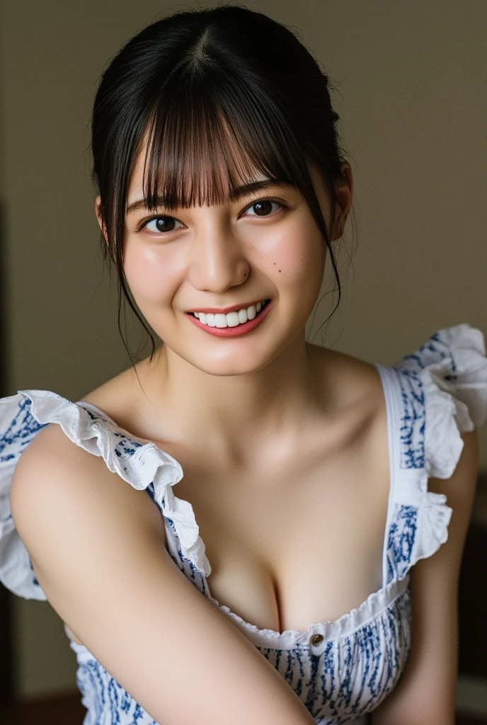 japanese woman leotard bloomers Transparent smile photograph real