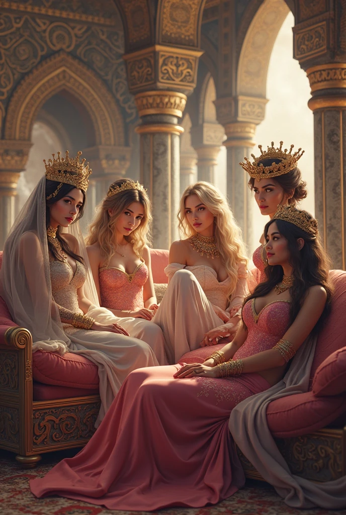 Harem from a mobile game "the great sultan"