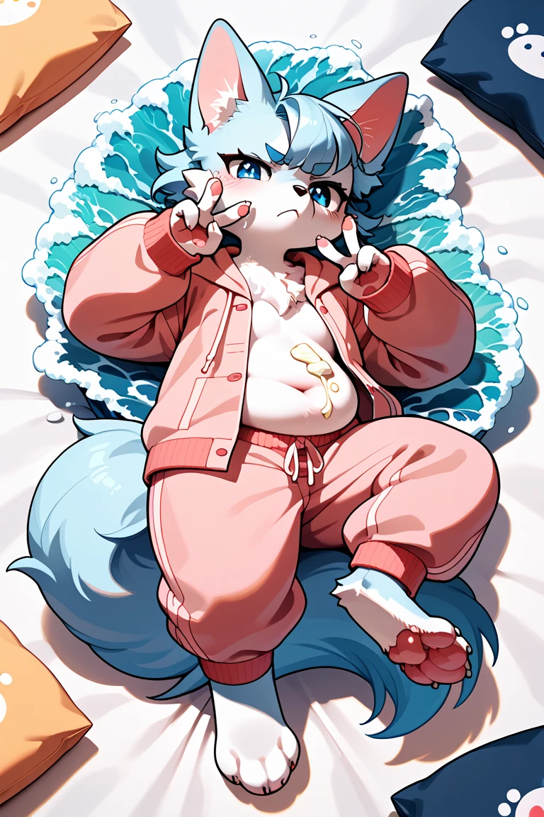 东方White Dragon(Species),White Dragon,Dark green eyes,Bulge in pants,blush,sweat,Slobber,emaciated,Open your legs,Long neck,Milk flowing on face,Covered in milk,Shota,open mouth,Stick out your tongue,Scales,Hypnosis,Heart pupil,Kneel down,Thin legs,sweat,Eat popsicles,White Dragon,Collar