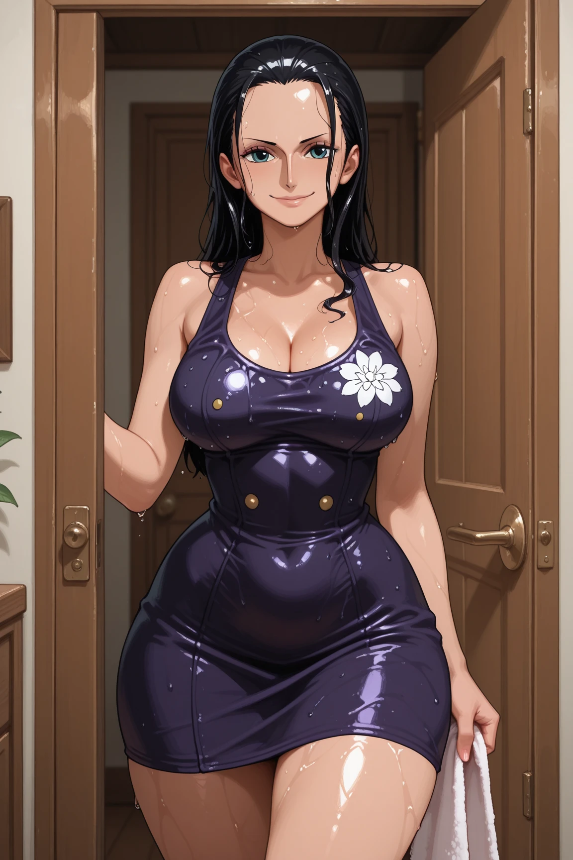 anime style woman in pink leather dress walking down the sidewalk, succubus in tight short dress, foto de giganta altamente detalhada, tifa lockhart, vestido preto brilhante, glamorosa tifa lockheart, tifa, photorealistic rendering of anime girl, Vestido sexy, retrato sedutor de tifa lockhart, tracer em um vestido colante, usando um vestido rosa justo, vestido rosa