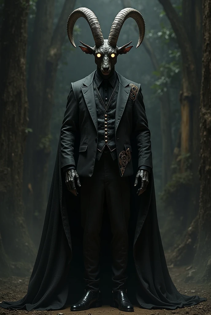 muste piece, best quality, High resolution, photorealistic, Baphomet,creepy atmosphere