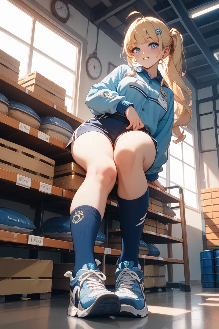 Young Hatsune Miku、girl、独奏、blush、Huge breasts、girl、Kindergarteners、、6 years old、、、be happy、Striped panties、Long skirt、Long sleeve、Colorful student uniforms、、blazer、Clothes are see-through、From below、Wet clothes、Transparent nipples、Squat with your legs apart
