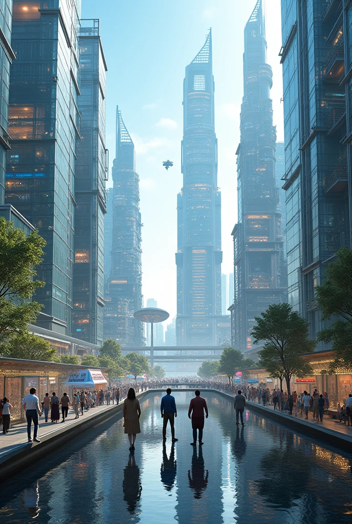 Photo d'un futur, People live in a big plan, 4k