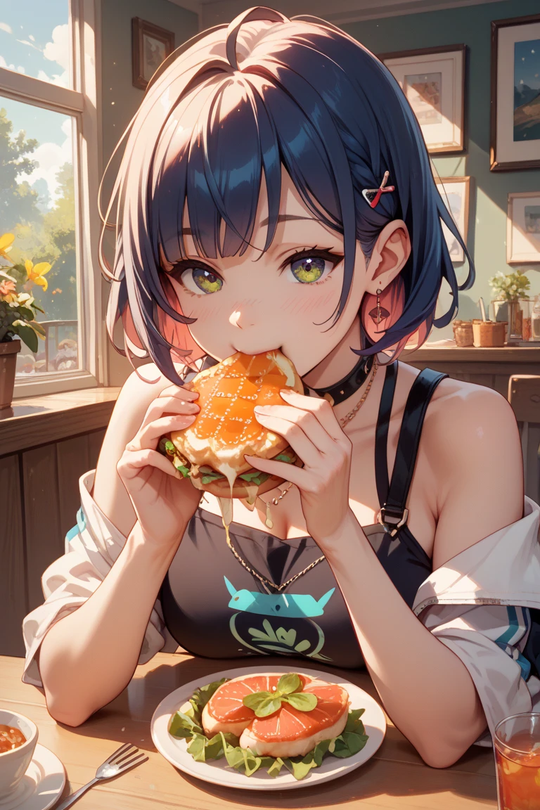 woman eats rost an toast