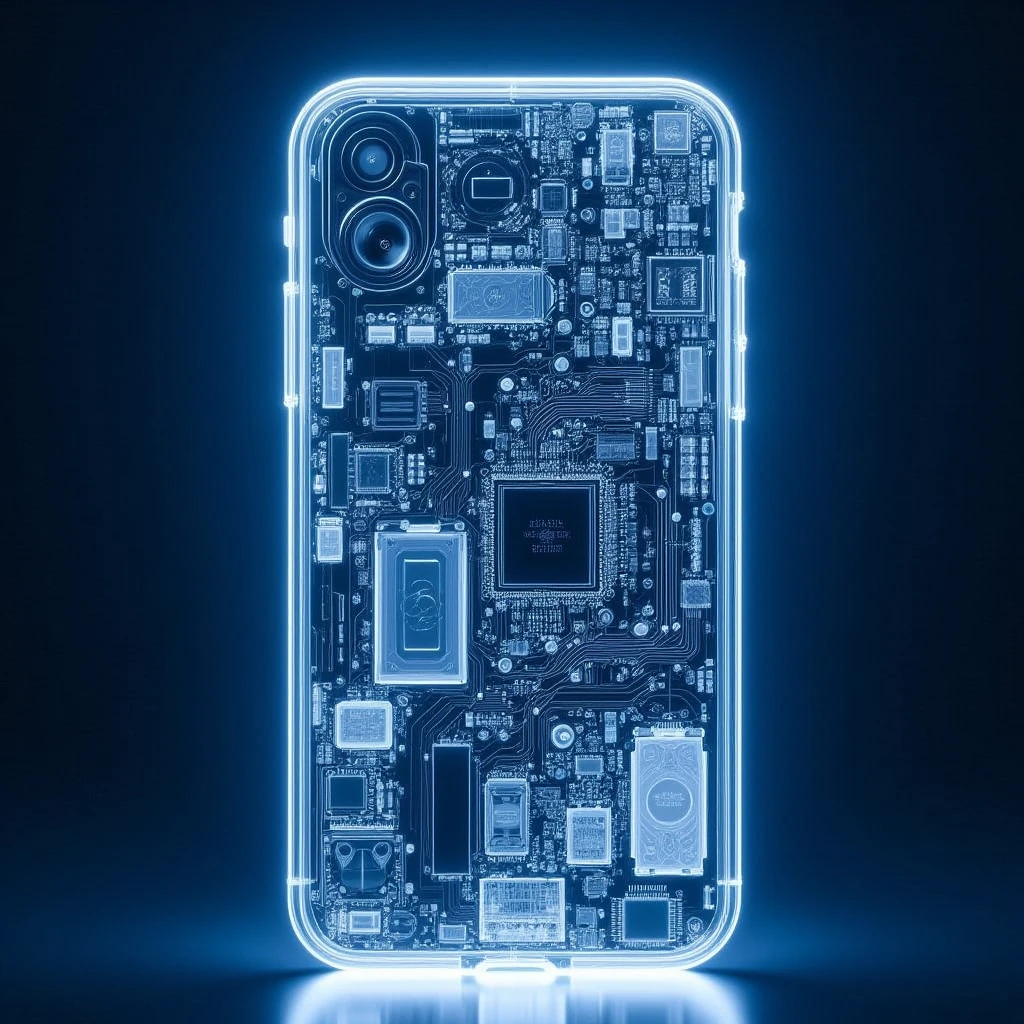 Precise radiography of iPhone,