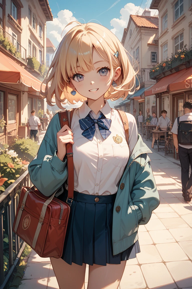 The middle of an elementary school student
