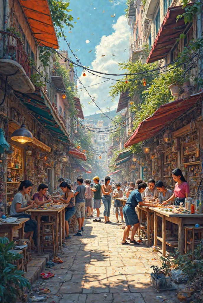 People experiencing it in the workshop district