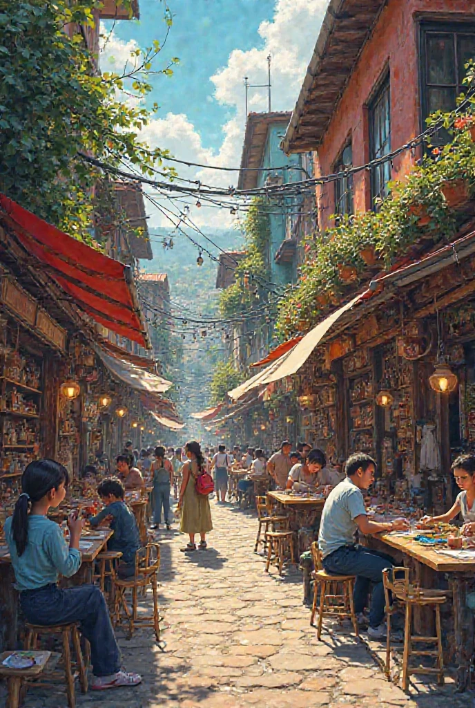 People experiencing it in the workshop district