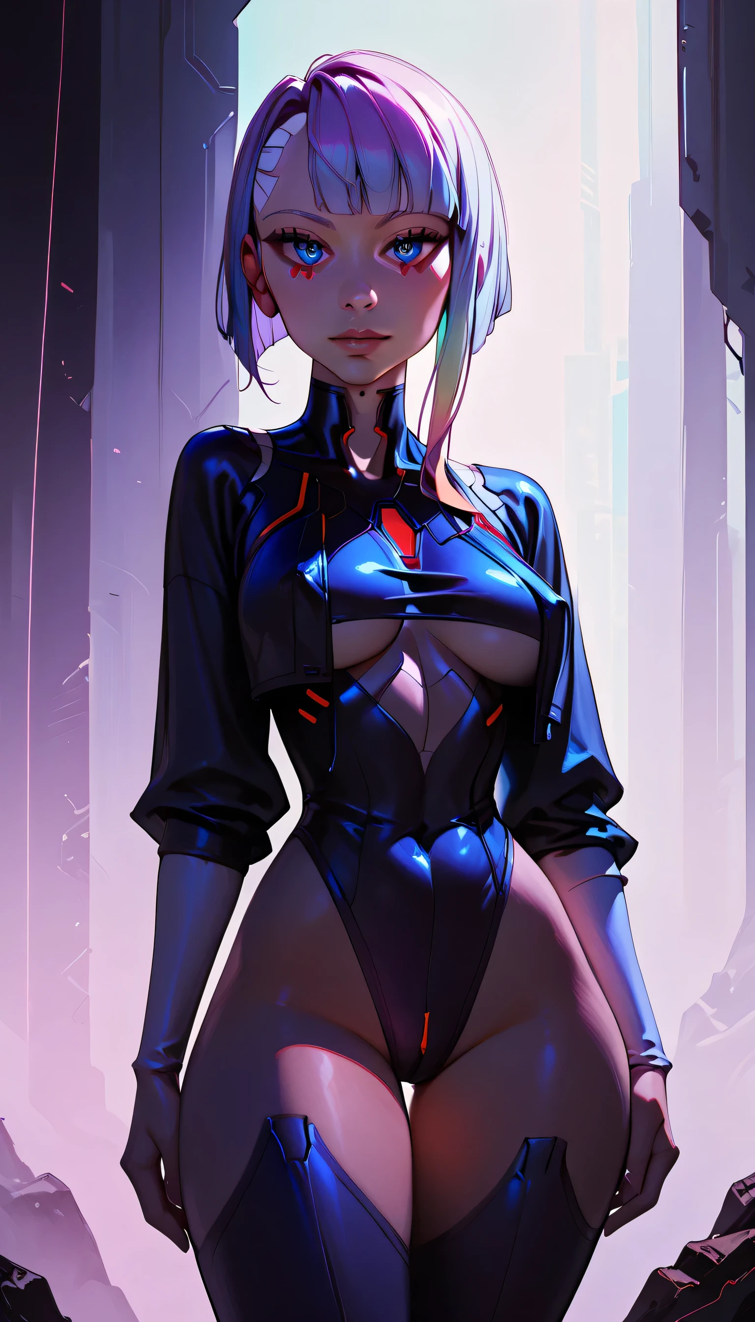 score_9, score_8_up, score_7_up, score_6_up, score_5_up, score_4_up, Masterpiece, hyperdefinition, 8k, RTX Nvidia, detailed eyes, beatiful features ,detailed breast,detailed enviroment, Lucy from cyberpunk anime, anime style, 