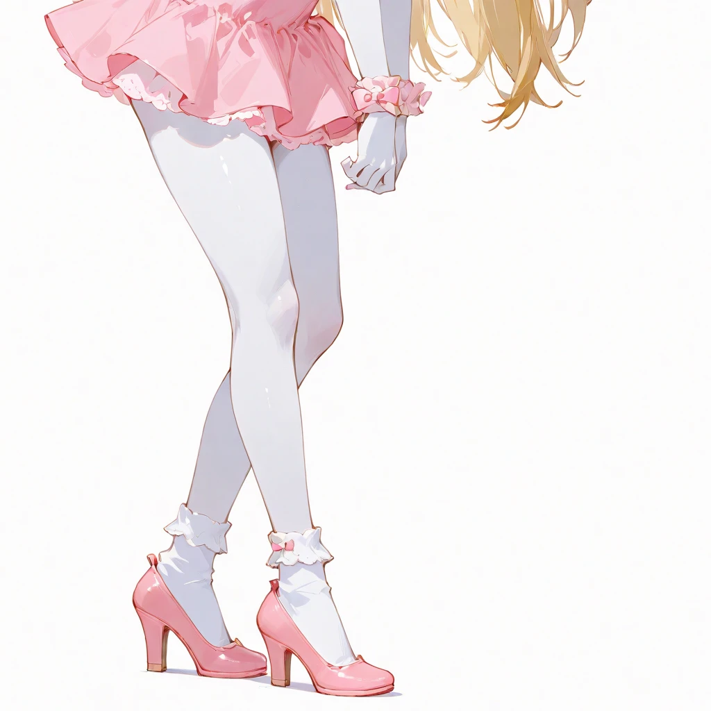 (巨作), (Best Quality),
make up, blush, earring, heart, high heels, 1girl, flower, bow,